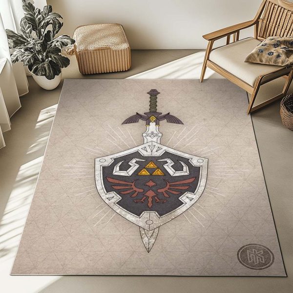 Master-Schwert und Hylia-Schild Die Legende von Zelda Teppich – Bild 2