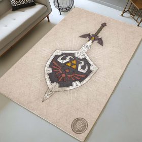 Master-Schwert und Hylia-Schild Die Legende von Zelda Teppich