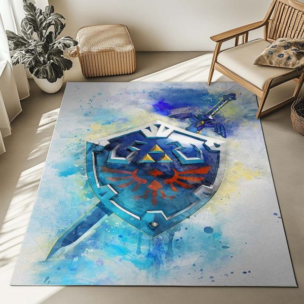 Master-Schwert und Hylia-Schild Die Legende von Zelda 3 Teppich – Bild 2