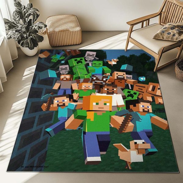 Minecraft Alle Charaktere Schurken und Gute Charaktere Teppich – Bild 2