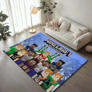Minecraft Alle Charaktere Freunde im Spiel Teppich
