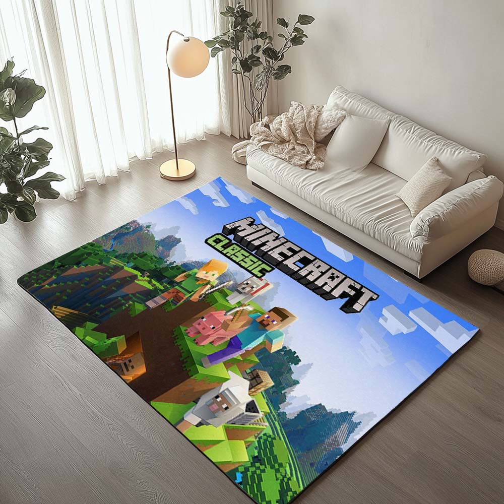 Minecraft Klassisch Alle Charaktere Steve Alex und Freunde Teppich