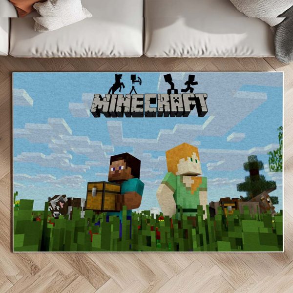 Minecraft Klassischer Steve mit Alex Teppich – Bild 2