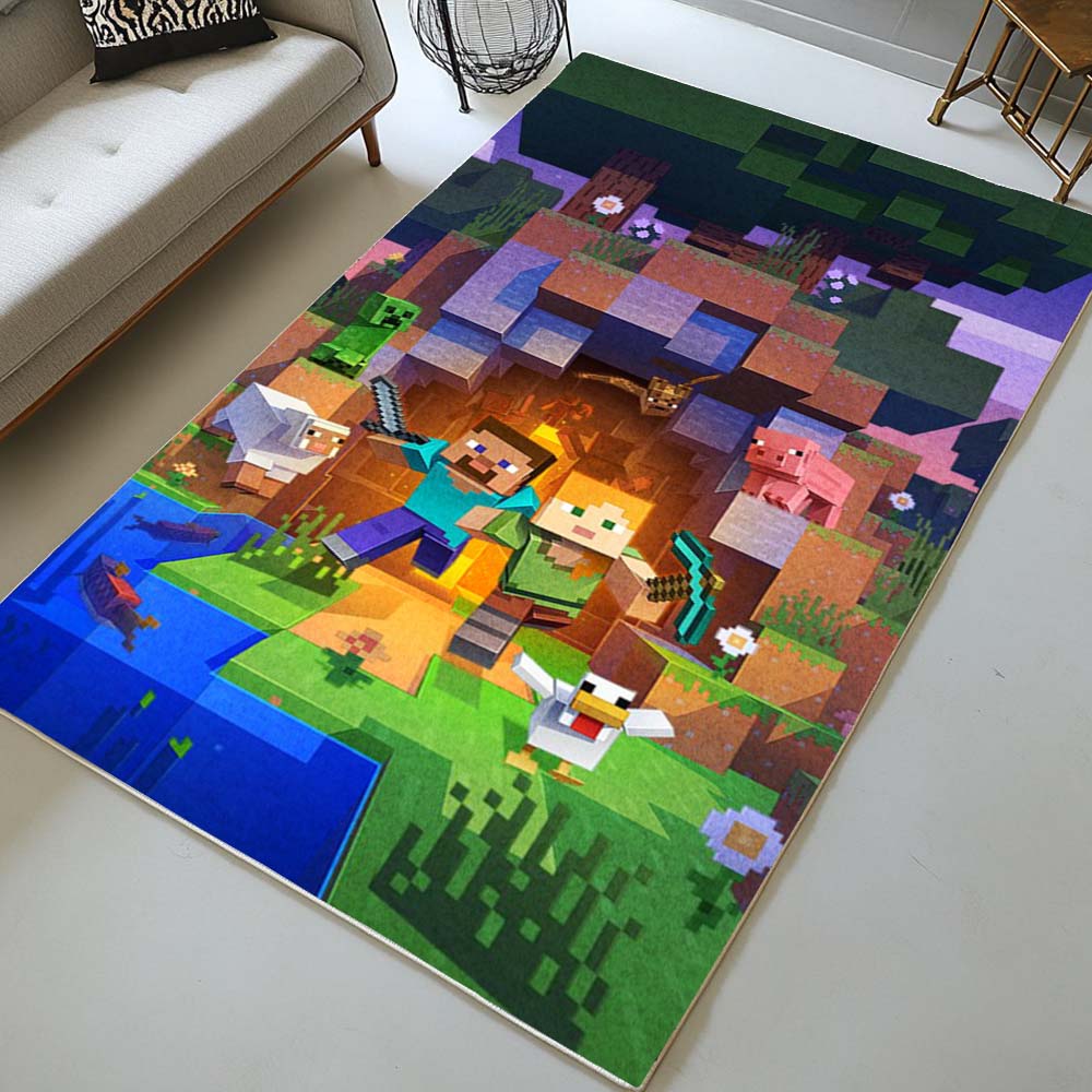 Minecraft Steve Alex und Alle Freunde Teppich