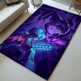 Minecraft Steve Kampf Enderman Enderdrachen Teppich