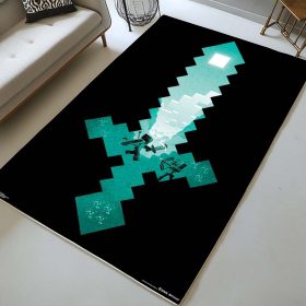 Minecraft Steve Schwert Diamantschwert 2 Teppich