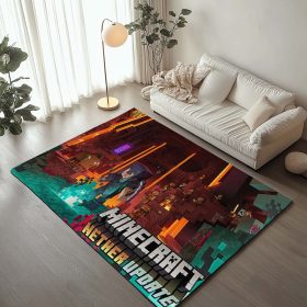Minecraft Steve im Nether-Update-Biom Teppich