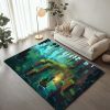 Minecraft Wald Fluss Szene Teppich