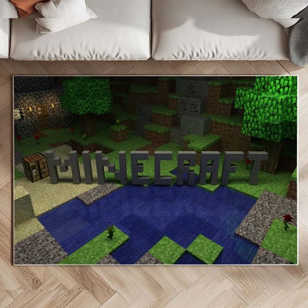 Minecraft in der Natur Blöcke Teppich – Bild 2