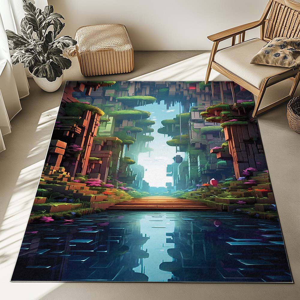 Minecraft Welt Hintergrund Teppich – Bild 2