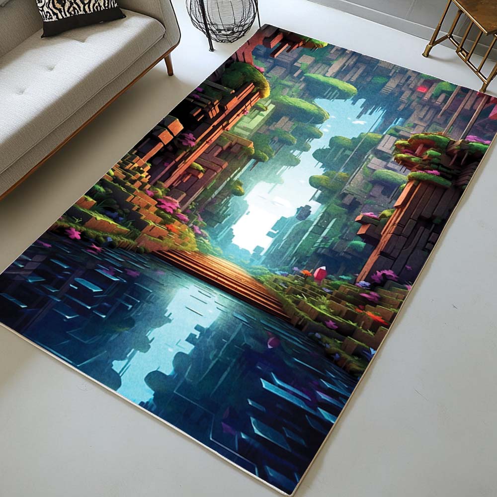 Minecraft Welt Hintergrund Teppich