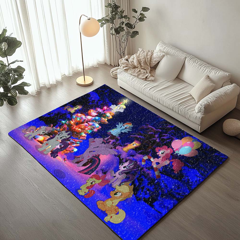 My Little Pony – Alle Charaktere und Weihnachtsbaum Teppich