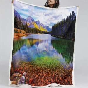 Natürlicher See Decke - Fleecedecke