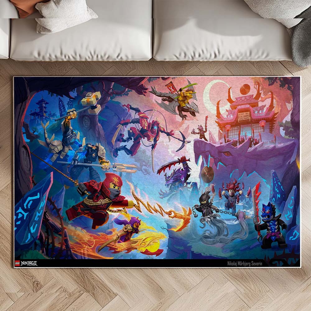 Ninjago Alle Charaktere Kampf 1018 Teppich – Bild 2