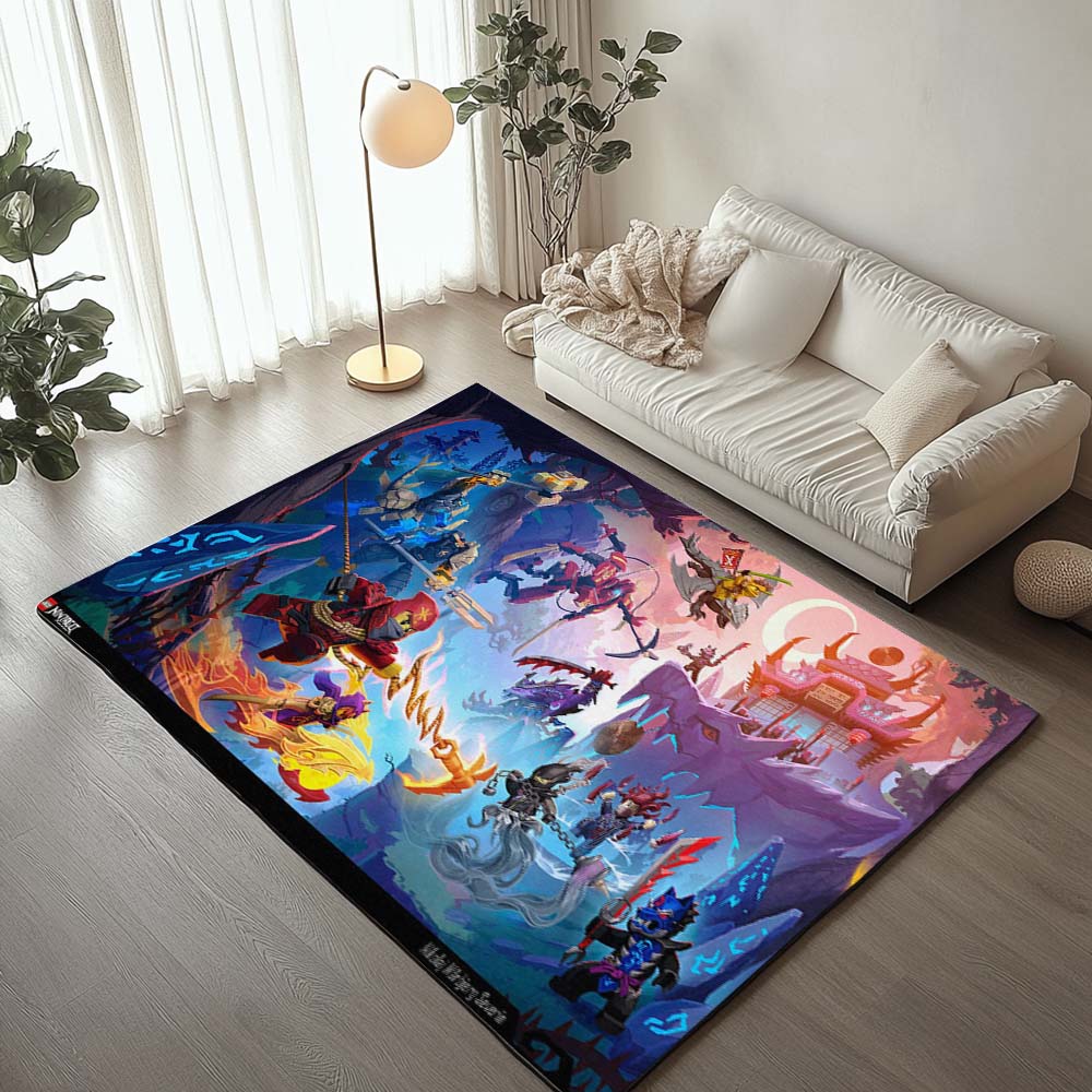 Ninjago Alle Charaktere Kampf 1018 Teppich