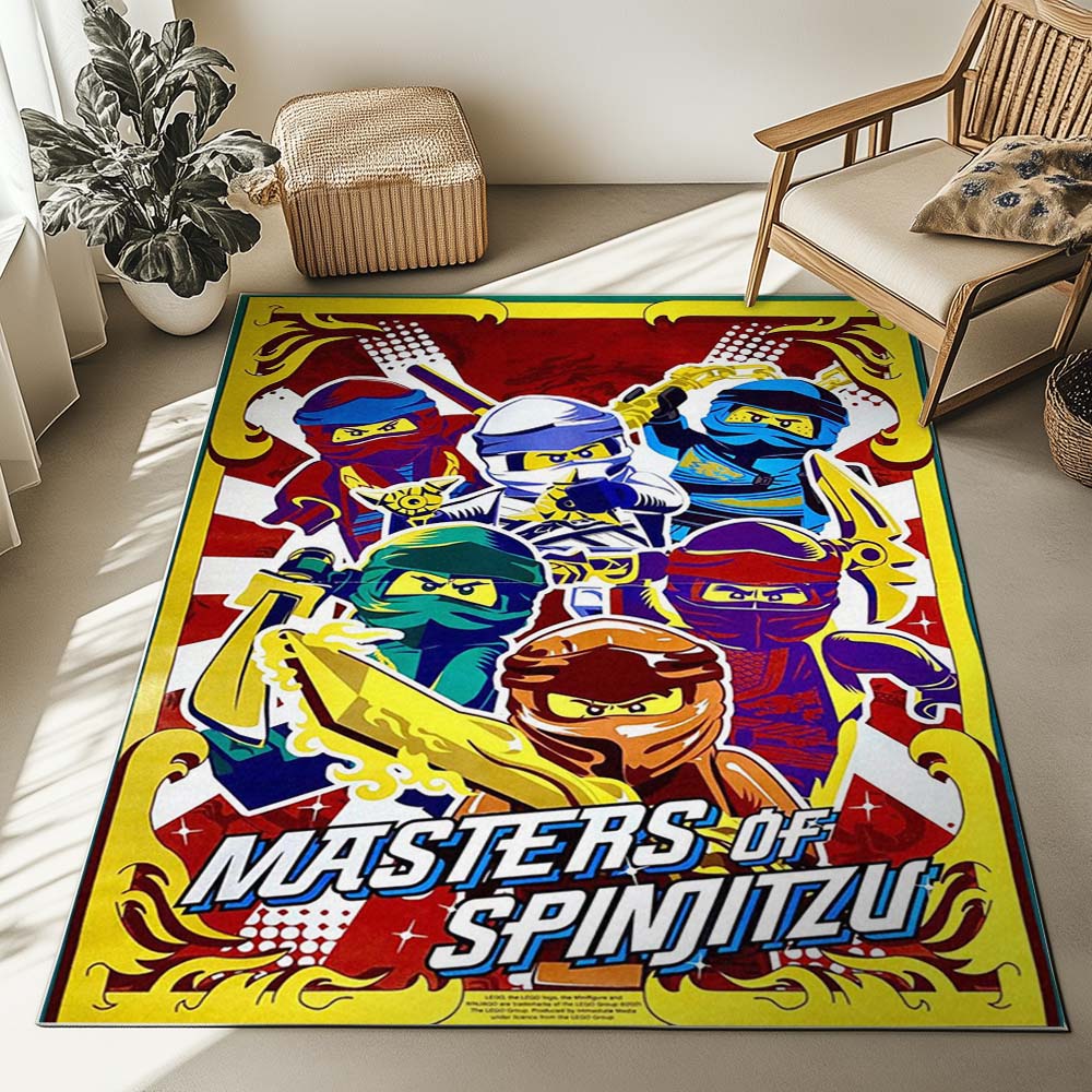Ninjago Alle Charaktere Kampf Meister des Spinjitzu Teppich – Bild 2