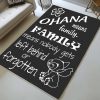 Ohana heißt Familie Familie heißt niemand wird zurückgelassen oder vergessen Teppich