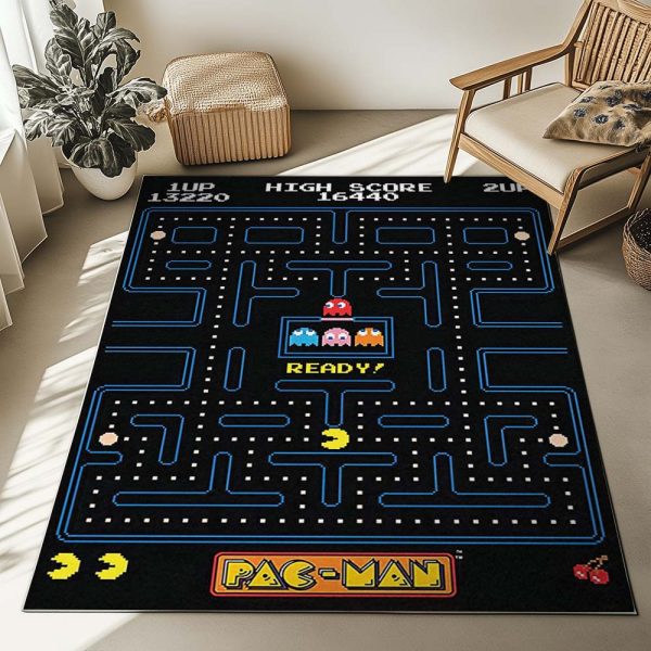 Pac-Man Spiel Highscore Nach oben Bildschirm Bereit Teppich – Bild 2