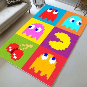 Pac-Man Geister und Frucht Teppich
