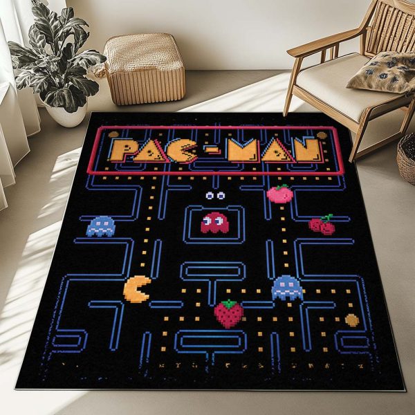 Pac-Man und Geister im Pac-Man-Labyrinth Teppich – Bild 2