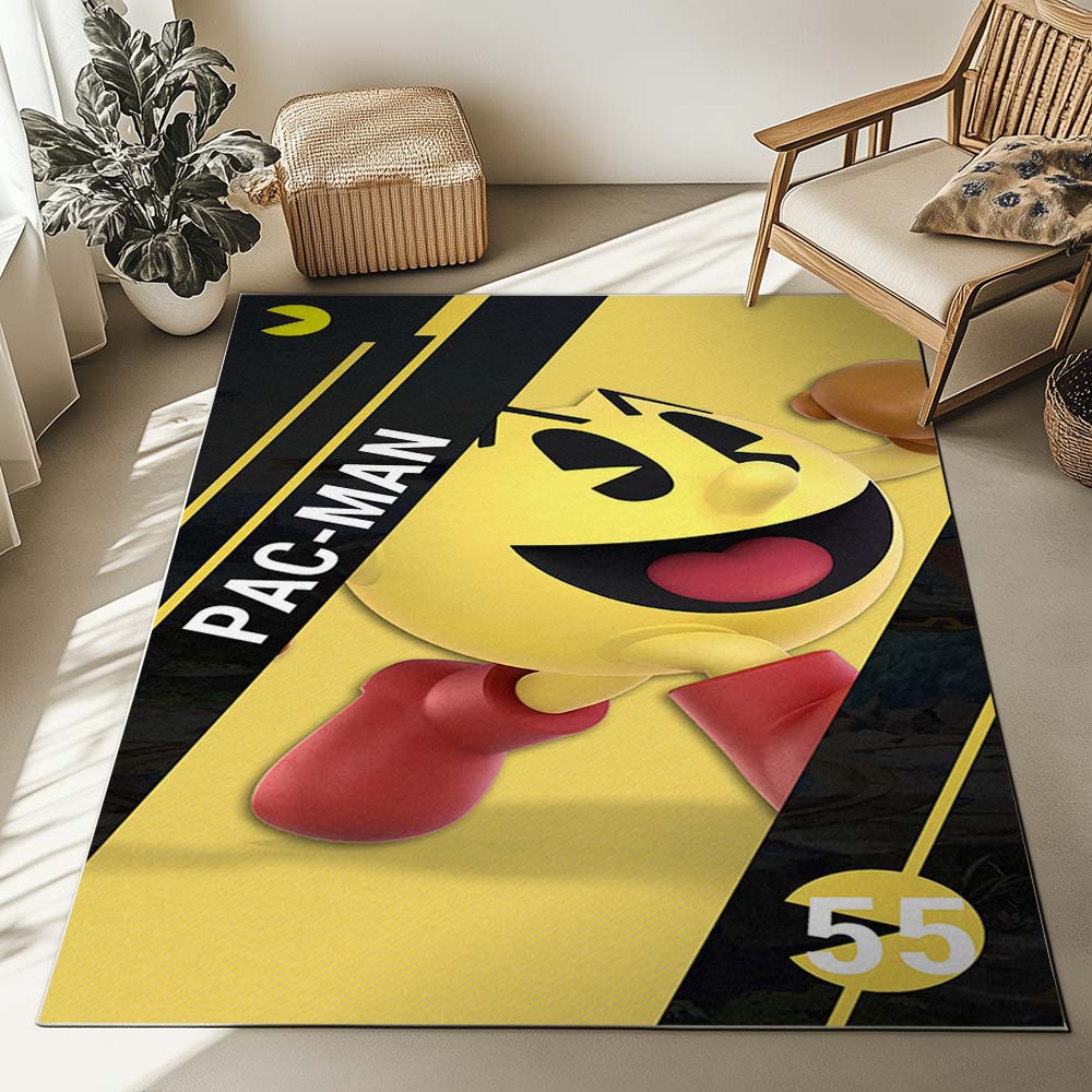 Pac-Man im Rahmen mit fröhlichem Blick Teppich – Bild 2