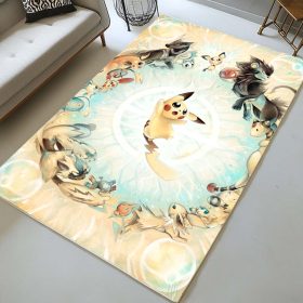 Pikachu und Evoli Entwicklungen Pokémon – Pikachu And Eevee Evolutions Pokemon Teppich
