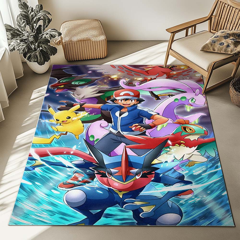 Pikachu Detektiv Alle Charaktere 1 Teppich – Bild 2