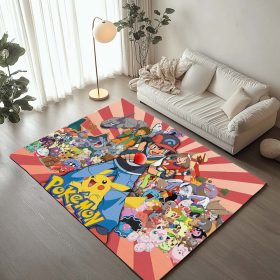 Pikachu Detektiv Alle Charaktere 3 Teppich