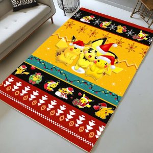 Pikachu Pokémon Frohe Weihnachten Teppich