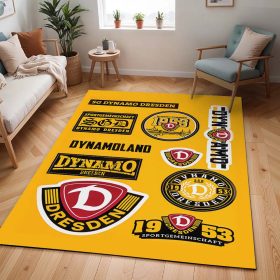 SG Dynamo Dresden gelber Hintergrund Stil 02 Teppich