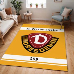SG Dynamo Dresden gelber Hintergrund Stil 04 Teppich