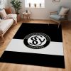 SV 07 Elversberg sve elv schwarz weißer Hintergrund Teppich