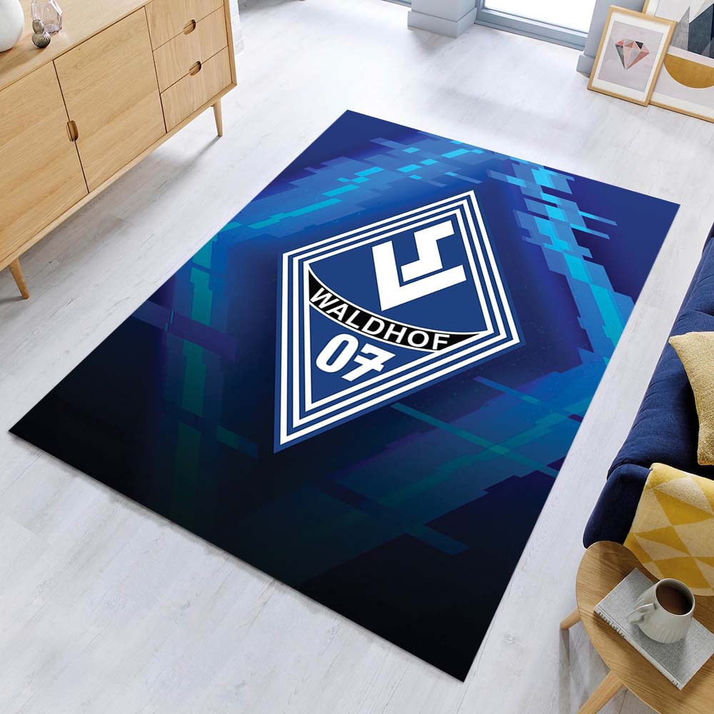 SV Waldhof Mannheim 07 schwarz blauer Hintergrund SVW 04 Teppich – Bild 2