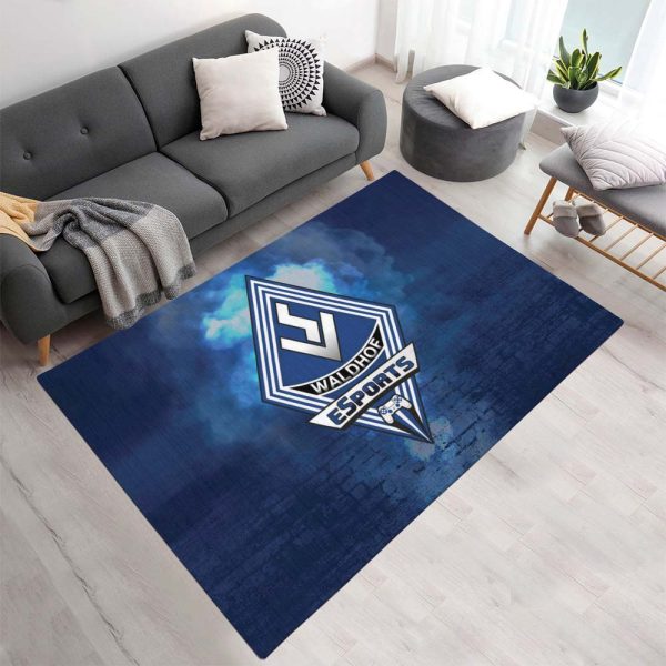 SV Waldhof Mannheim 07 schwarz blau Backsteinmauer SVW Teppich