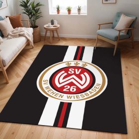 SV Wehen Wiesbaden schwarzer Hintergrund 02 Teppich
