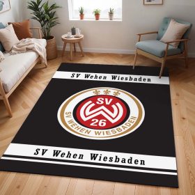 SV Wehen Wiesbaden schwarzer Hintergrund 04 Teppich