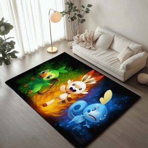 Chimpep Hopplo Memmeon Pokémon  - Scorbunny Grookey Sobble Pokemon 3 Teppich