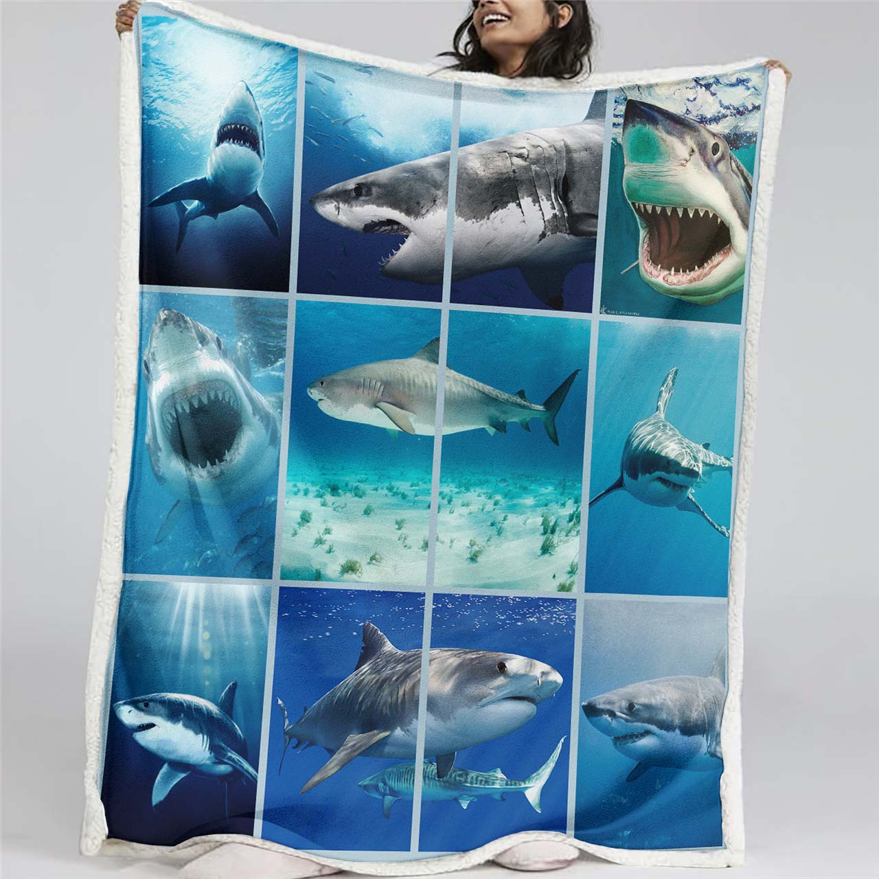 Haifisch 1001 Decke - Fleecedecke