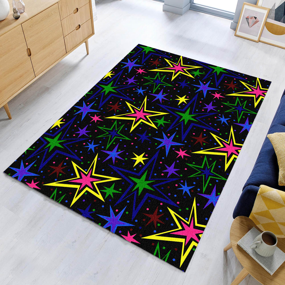 Sterne bunt Weltraum 1 Teppich