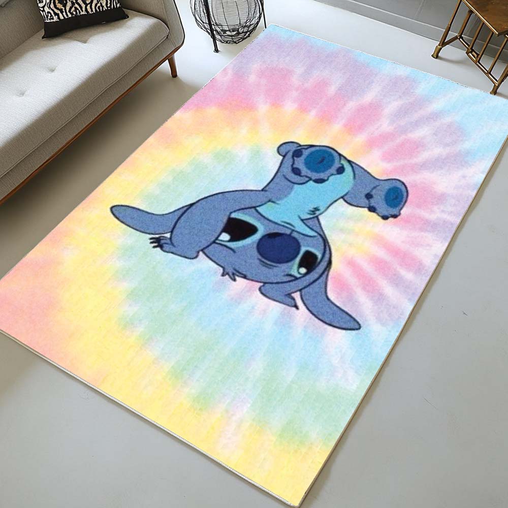 Stitch Bunter Hintergrund Teppich