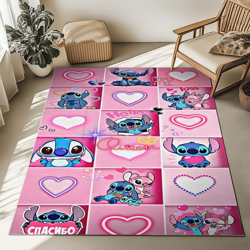 Stitch Rosa Glücklich Teppich – Bild 2