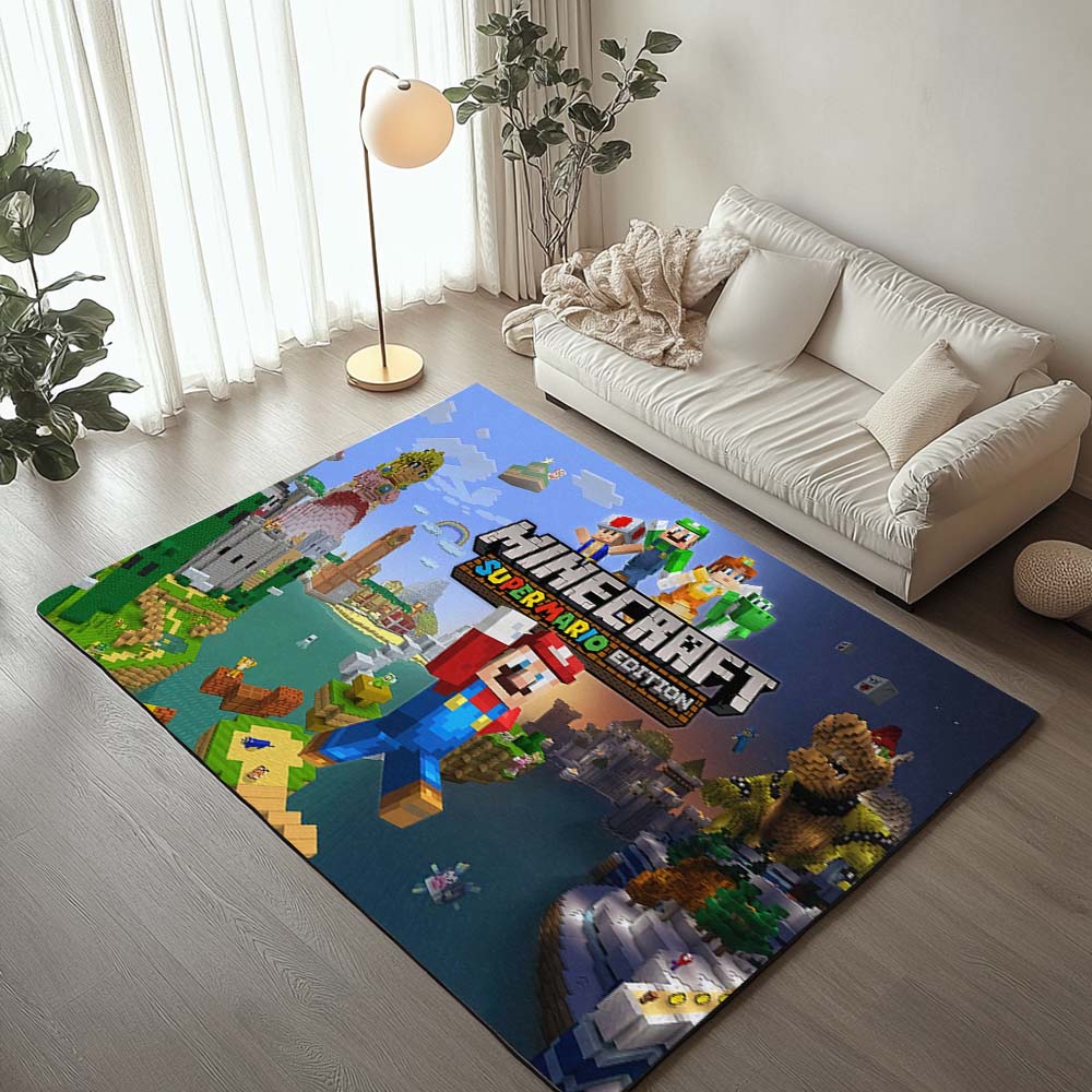 Super Mario im Minecraft-Stil Teppich