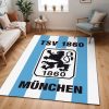 TSV 1860 München blau weißer Hintergrund Teppich