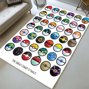 Das große Pokémon-Kugel-Diagramm Teppich