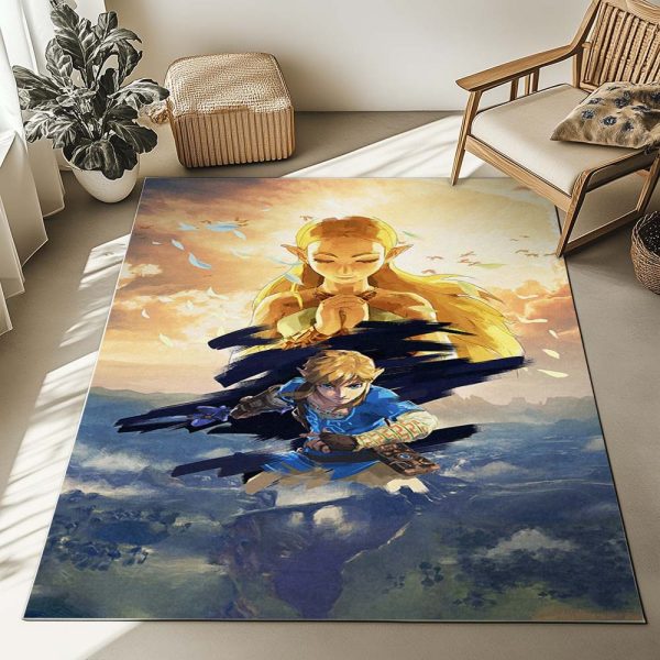 Die Legende von Zelda Link und Prinzessin Zelda Alle Charaktere 4 Teppich – Bild 2