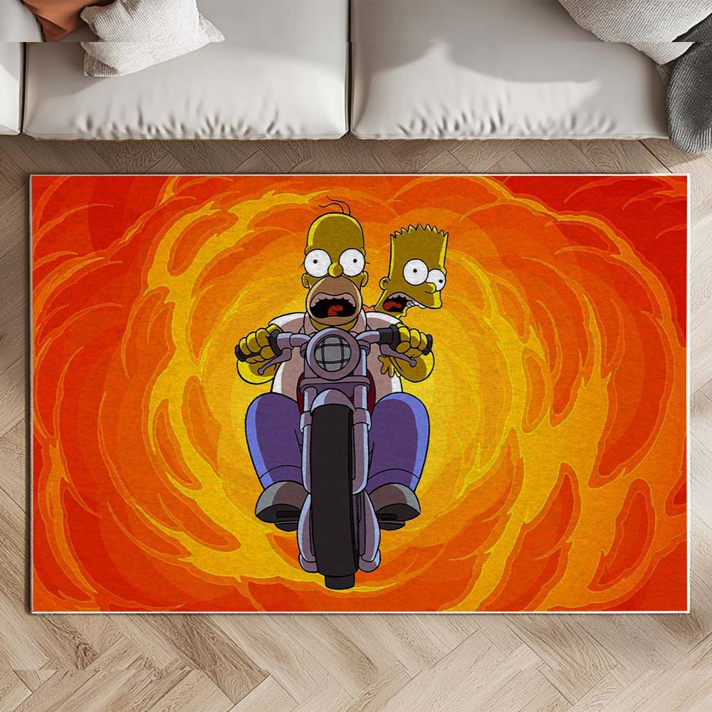 Die Simpsons – Motorräder mit Homer und Bart Teppich – Bild 2