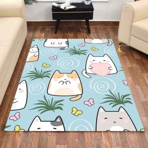 Katze mit Herz niedlich Teppich