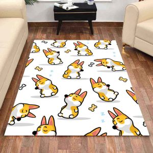 Schlafender Corgi Teppich
