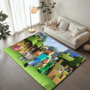 Minecraft Alle Charaktere Steve und Creeper Teppich