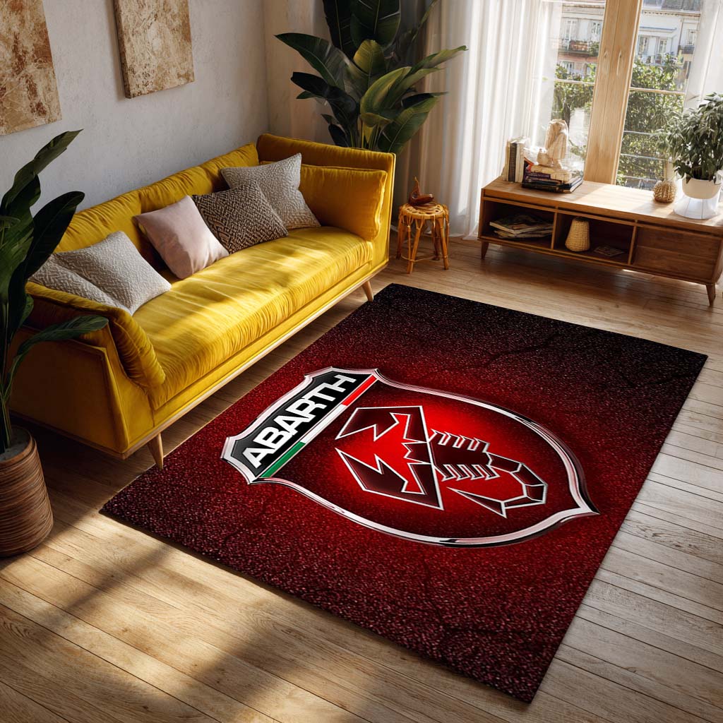 Abarth Red Background Teppich – Bild 2